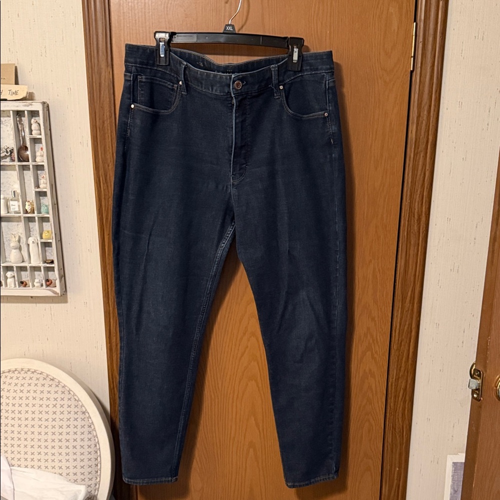 White House Black Market High-Rise Dark Indigo Slim Jeans